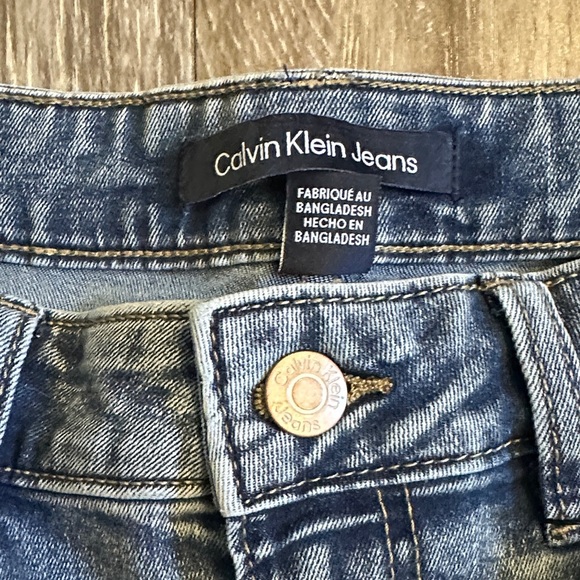 CALVIN KLEIN JEANS | High Rise Blue Denim Maxi Skirt - Picture 6 of 12